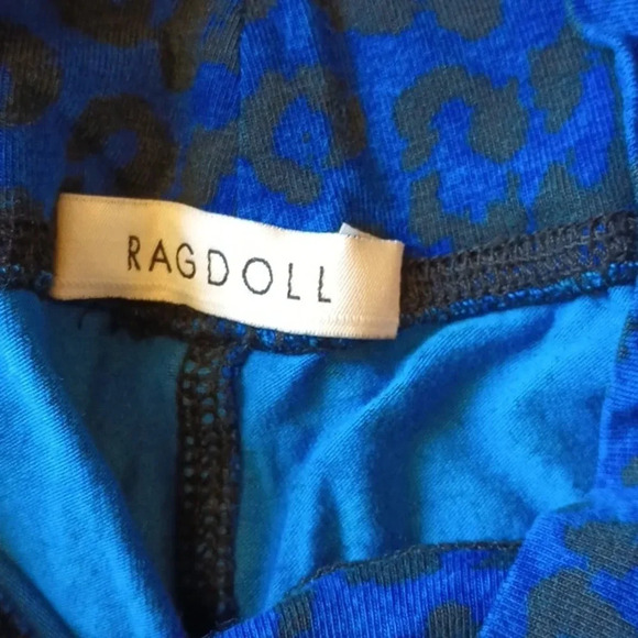 Ragdoll Blue Cheetah Print Cotton Leggings UUU - Picture 2 of 4